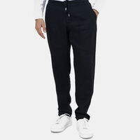 Men Drawstring Elastic Waistband Linen Pants