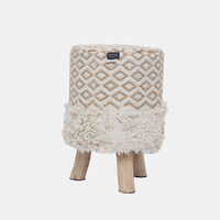 Mila Cotton Fringes Round Stool