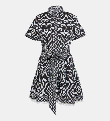 Abstract Printed Mini Dress