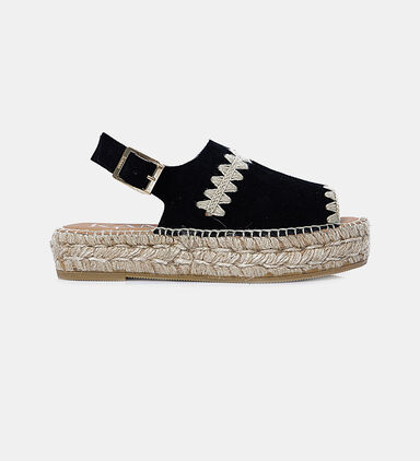 Embroidered Jute Sandals