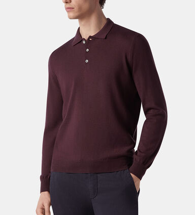 Extra Fine Merino Wool Button-up Polo Shirt