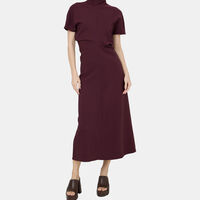 Cady Stretch Bias Cut Midi Dress