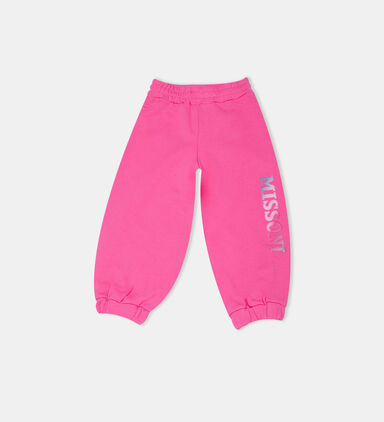 Multicolored Embossed Logo Joggers