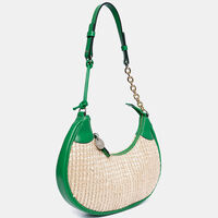 Donna Raffia Hobo Shoulder Bag