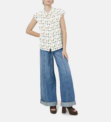 Harriet Paper Bag Wide-legged Jeans