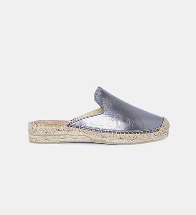 Metallic-effect Mule Espadrilles