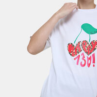 Cherries-print Crewneck T-shirt