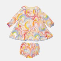 Washed-print Panty Mini Dress