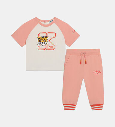 Logo Printed T-shirt Pants Set