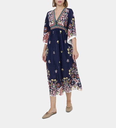 Lufia Flared Printed Maxi Dress