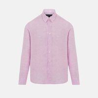 Melange Linen Long-sleeves Poplin Shirt