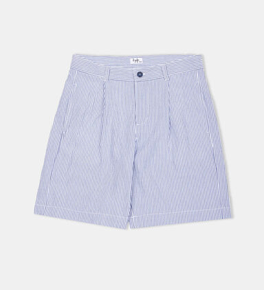 Cotton Stripped Bermuda Shorts