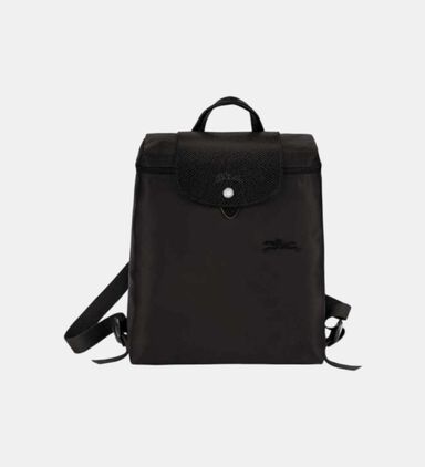 Le Pliage Cowhide Flap Logo Backpack