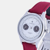 Leather Stainless Steel Watch