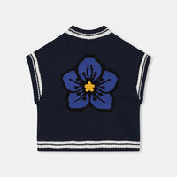 Sleeveless Embroidered Logo Pull Tricot