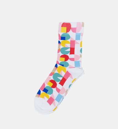 Multicolored Jacquard Organic Cotton Socks