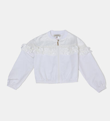 Cotton Ruffles Lace Sweatshirt