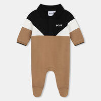 Logo Cotton Baby Sleepsuit