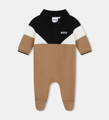 Logo Cotton Baby Sleepsuit