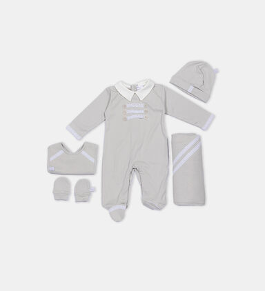 Stitching Dungaree 5-piece Set