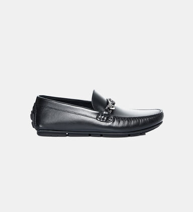 Logo-plaque Velvet-finish Loafers