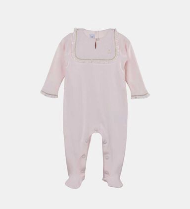 Ruffled Bib Collar Pyjama