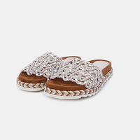 Jesy Rafia Round-toe Slippers