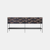 Illusion Oak Veneer Buffet Table