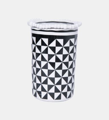 Optical Porcelain Midi Jar 11 X H 16