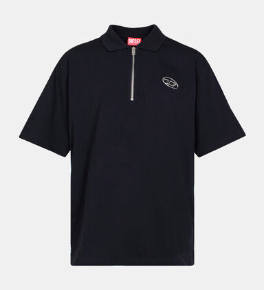 Cotton Half-zip Polo Shirt