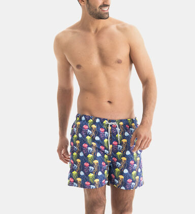 Men Jellyfish Printed Swim Shorts