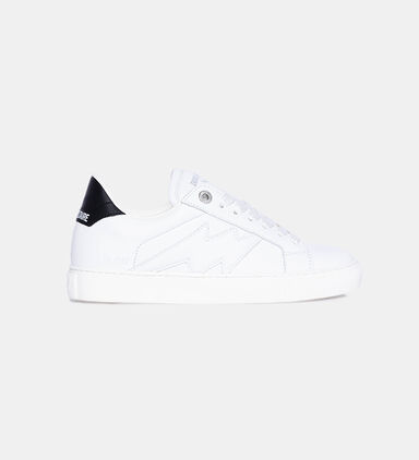 La Flash - White Low-top Leather Trainers