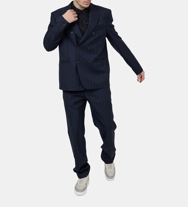 Striped Mid-rise Suit Trousers