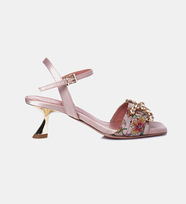 Shell Floral Rhinestone Sandals