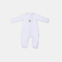 Cotton Bear Pattern Dungarees 4-piece Ser