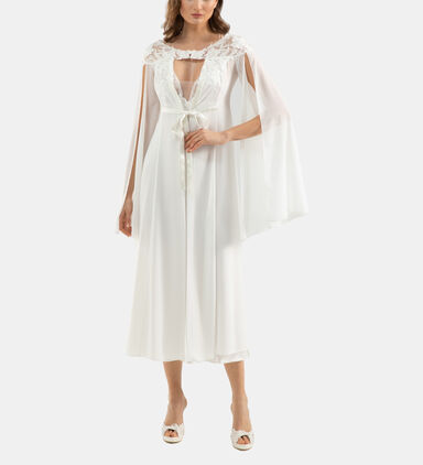 Cape Style Robe Gown Set