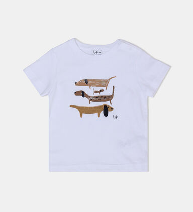 Cotton Dachshund-print T-shirt