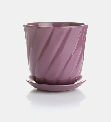 Swirl Ceramic Saucer Plant Pot