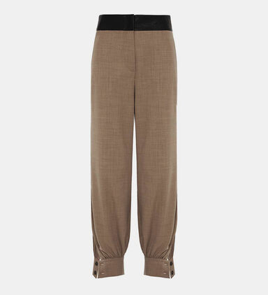 Straight Button Cuff Pants