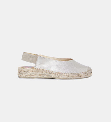 Metallic Slingback Espadrilles