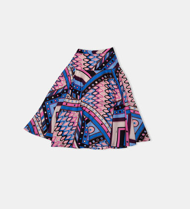 All-over Printed Flared Skirt