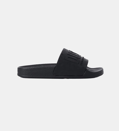 Embossed-logo Open-toe Slides