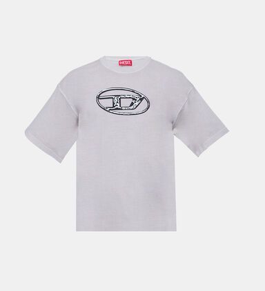 T-boxt-q22 Oval D-print T-shirt