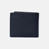 Silver Tone Branding Leather Wallet