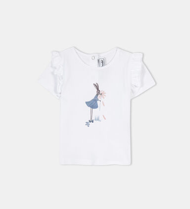 Cotton Rabbit-print T-shirt