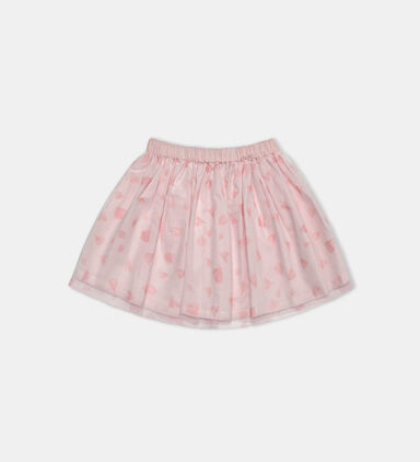 All-over Petal Print Skirt