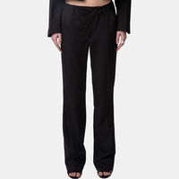 Flared Tailored Twill Trousers