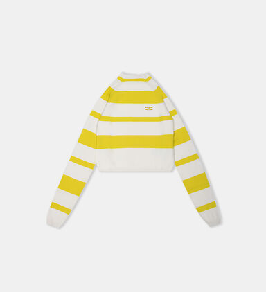 Cotton Stripped Logo Sweatshirt