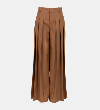 Simon Wide-leg Pleated Trousers