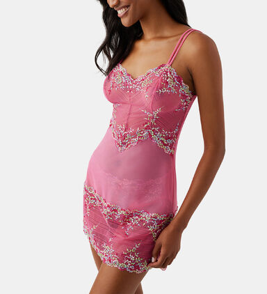 V-neck Mesh Chemise